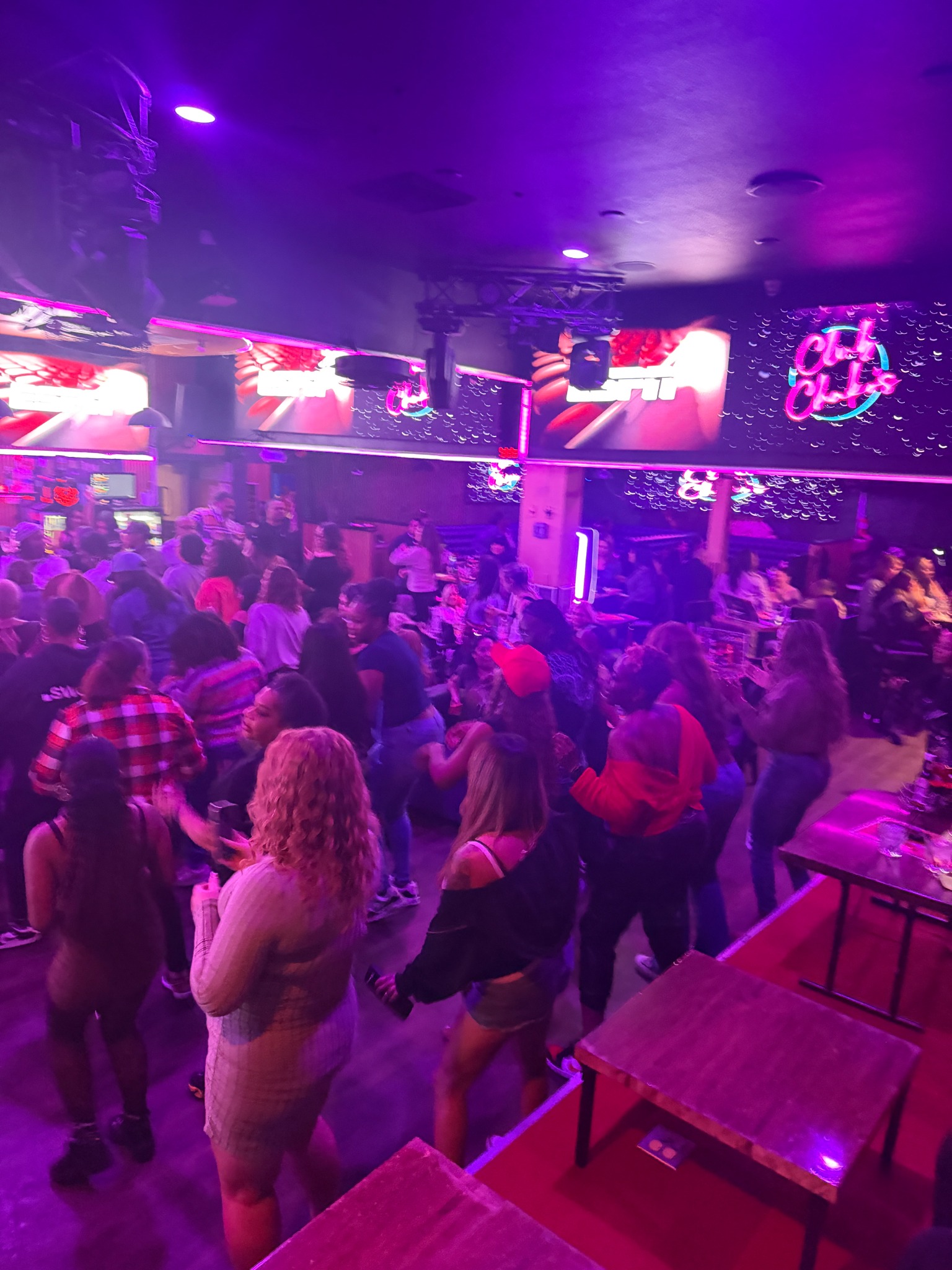 A packed dance floor at Rhythm and Bingo